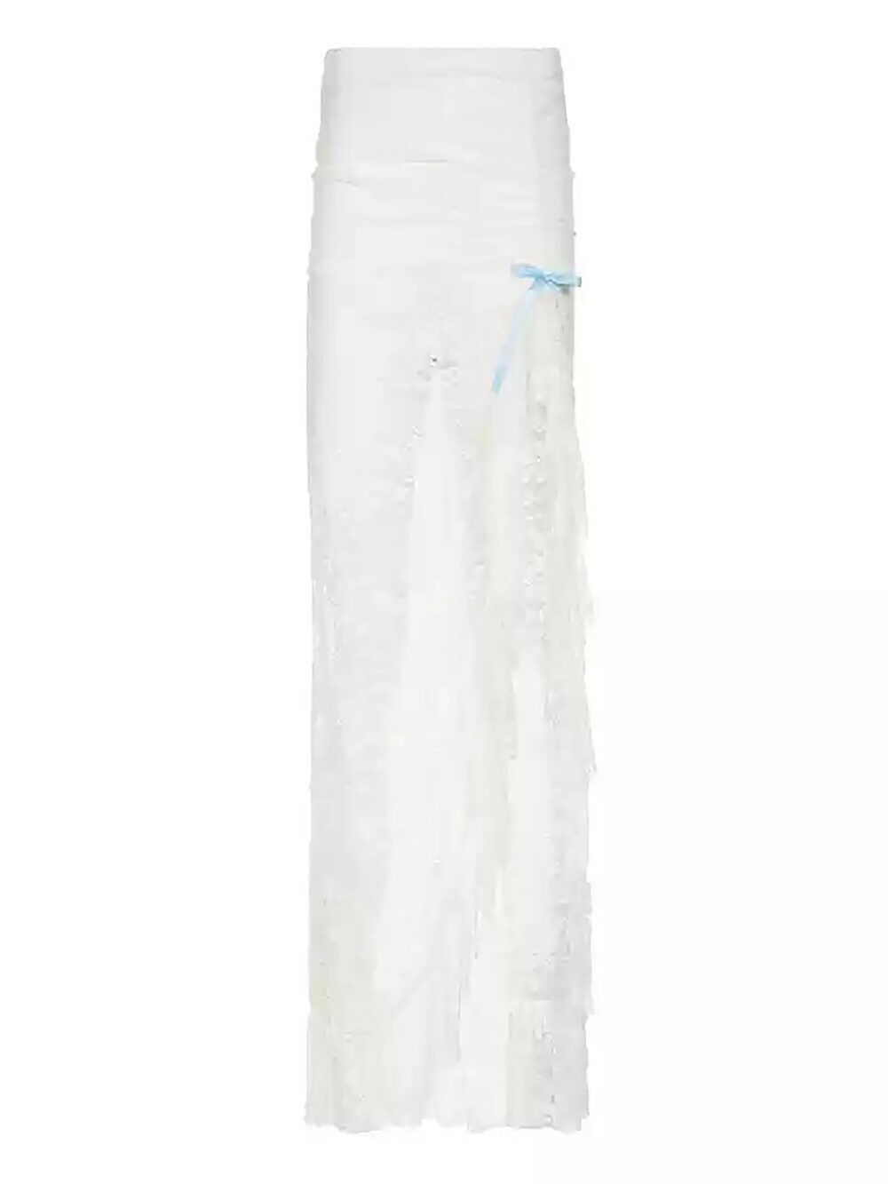 Alluring Sheer Lace Bodycon Maxi Skirt