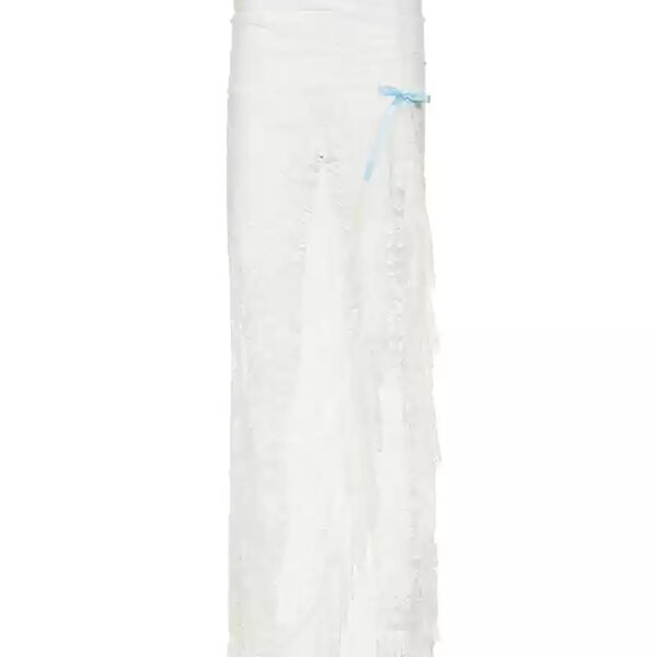 Alluring Sheer Lace Bodycon Maxi Skirt