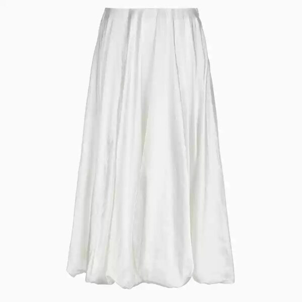 Stylish Satin A-Line Midi Skirt