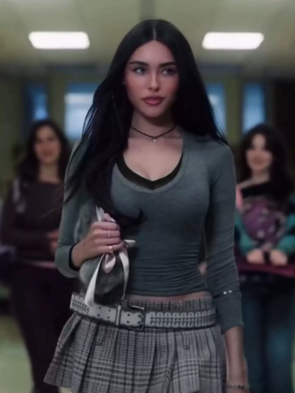 Color Block Splicing Faux Two-Piece V-Neck Long Sleeve Base Layer - Image 2