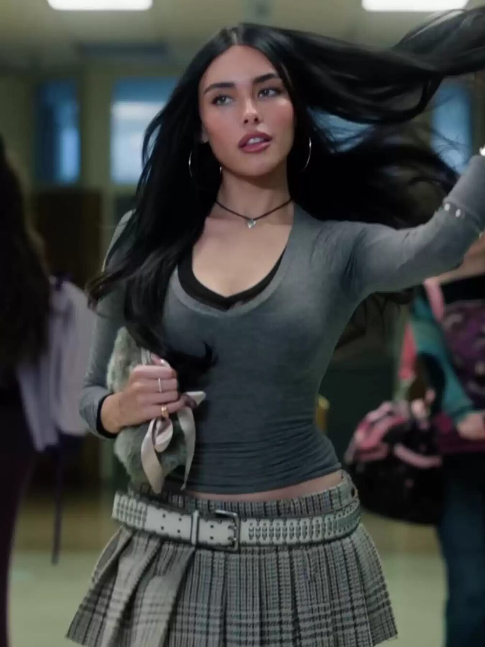 Color Block Splicing Faux Two-Piece V-Neck Long Sleeve Base Layer - Image 4