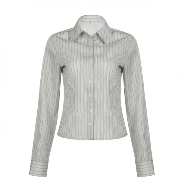 Everyday Simple Casual Striped Collared Shirt