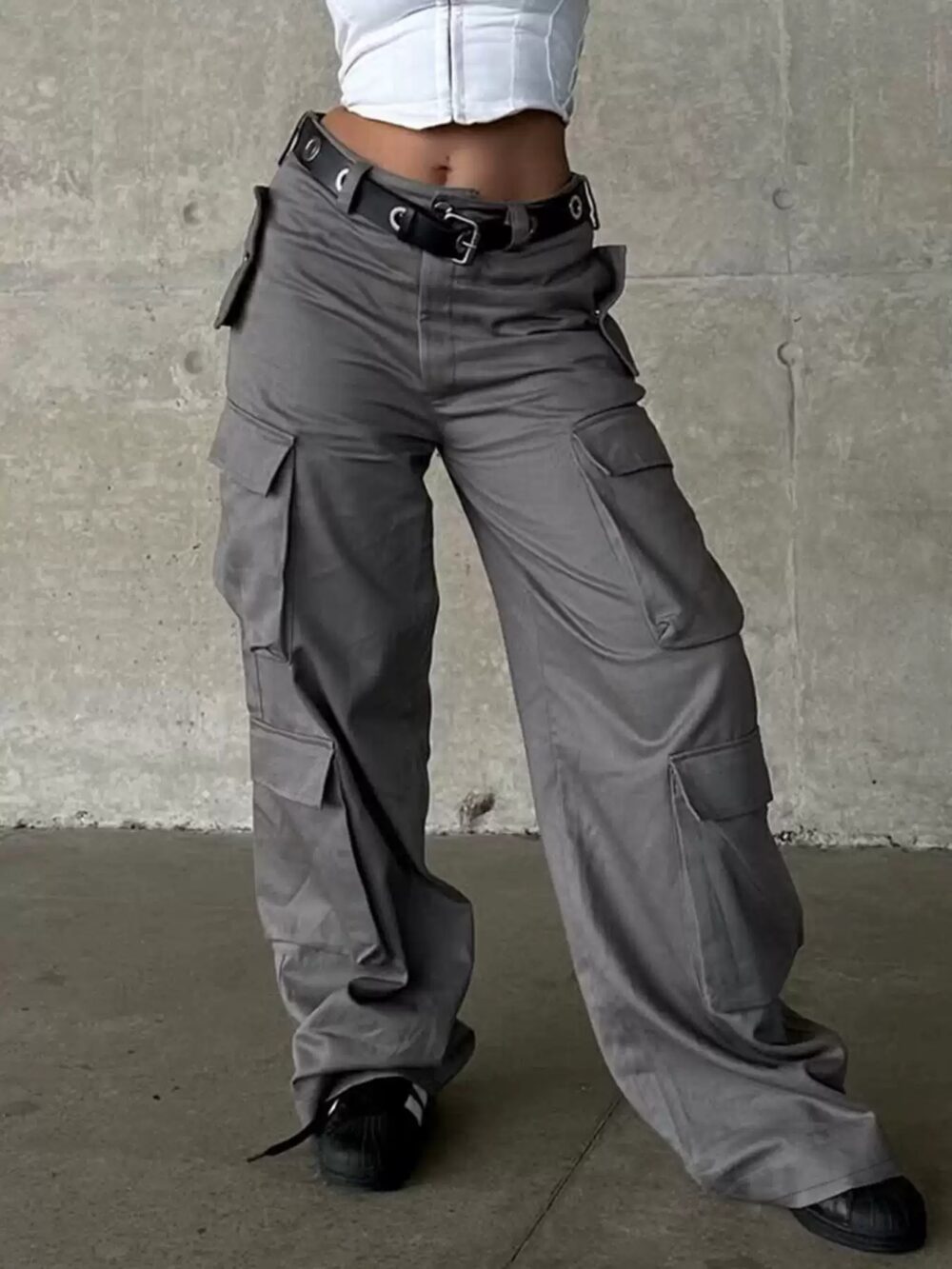 Street Style Multi-Pocket Cargo Pants - Image 4