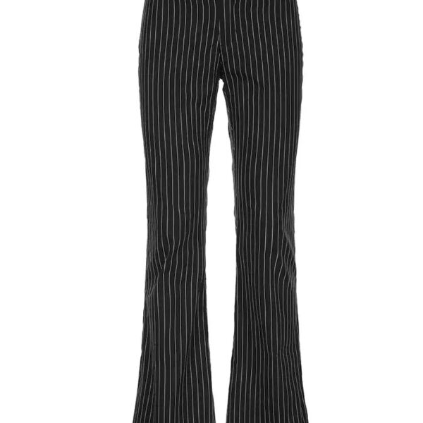 Street Style Minimalist Striped Casual Suit Pants