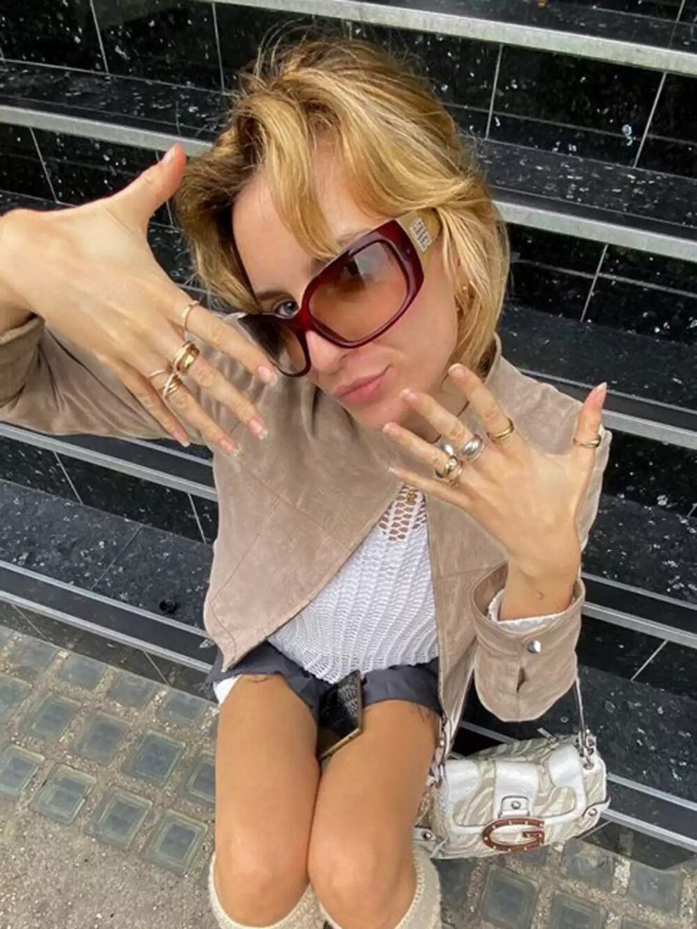 Retro Khaki Suede Jacket for Women - Image 4