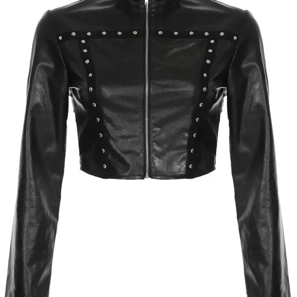 Edgy Studded Leather Jacket