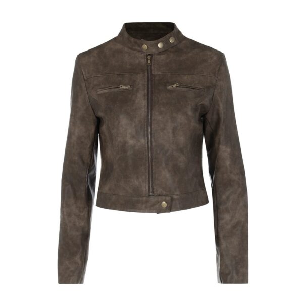 Brown Collared Suede Jacket