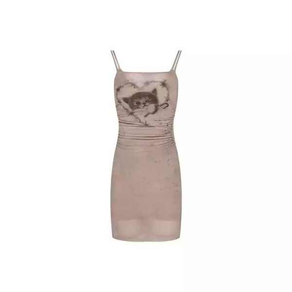 Animal Print Cowl Neck Tank Dress